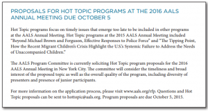 Call for Hot Topics Proposals