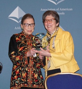 RBG presents award to Herma Hill Kay