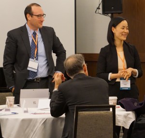 2 attendees standing at the Admin. Law Section at the 2016 Annual Meeting