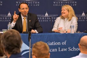 Rod Rosenstein, Deputy U.S. Attorney General addresses AALS Midyear Meeting attendees.