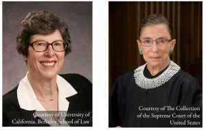 UC Berkley professor and former dean Herma Hill Kay and U.S. Supreme Court Justice Ruth Bader Ginsburg
