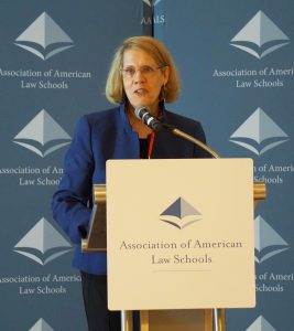 Judith Areen welcomes attendees
