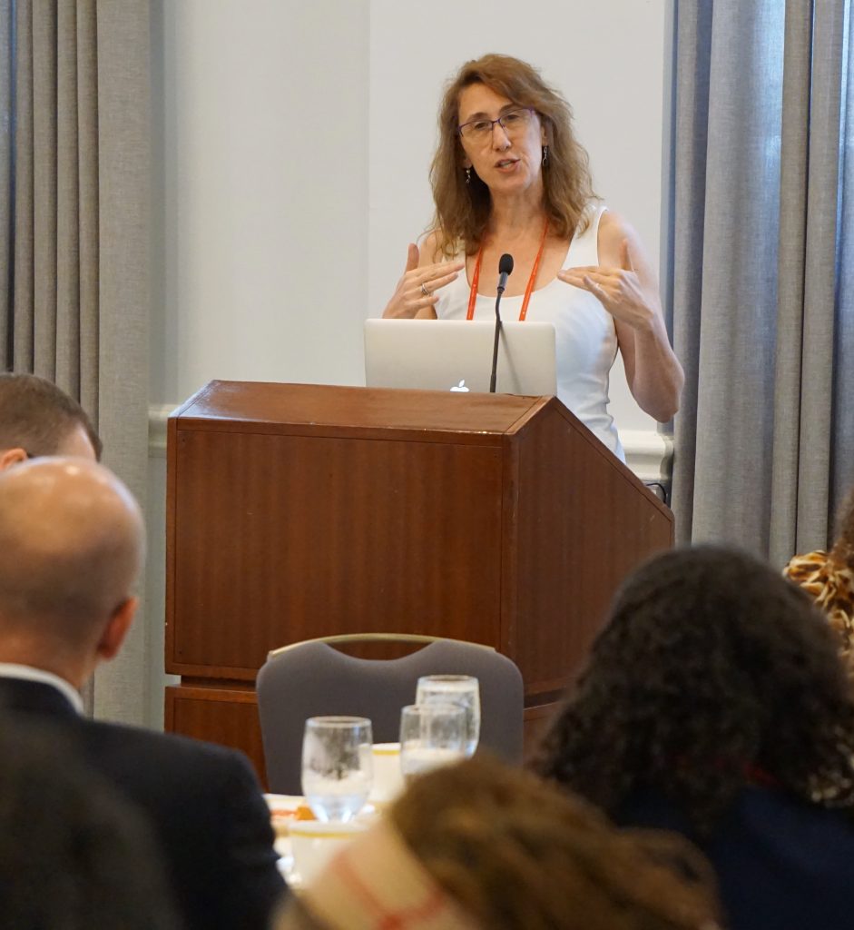 Deborah Epstein (Georgetown Law) delivers an address on “How to Become an Excellent Classroom Teacher” at the workshop luncheon on Friday