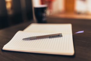 Pen on notepad