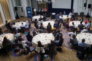 Workshop attendees during Saturday's lunch