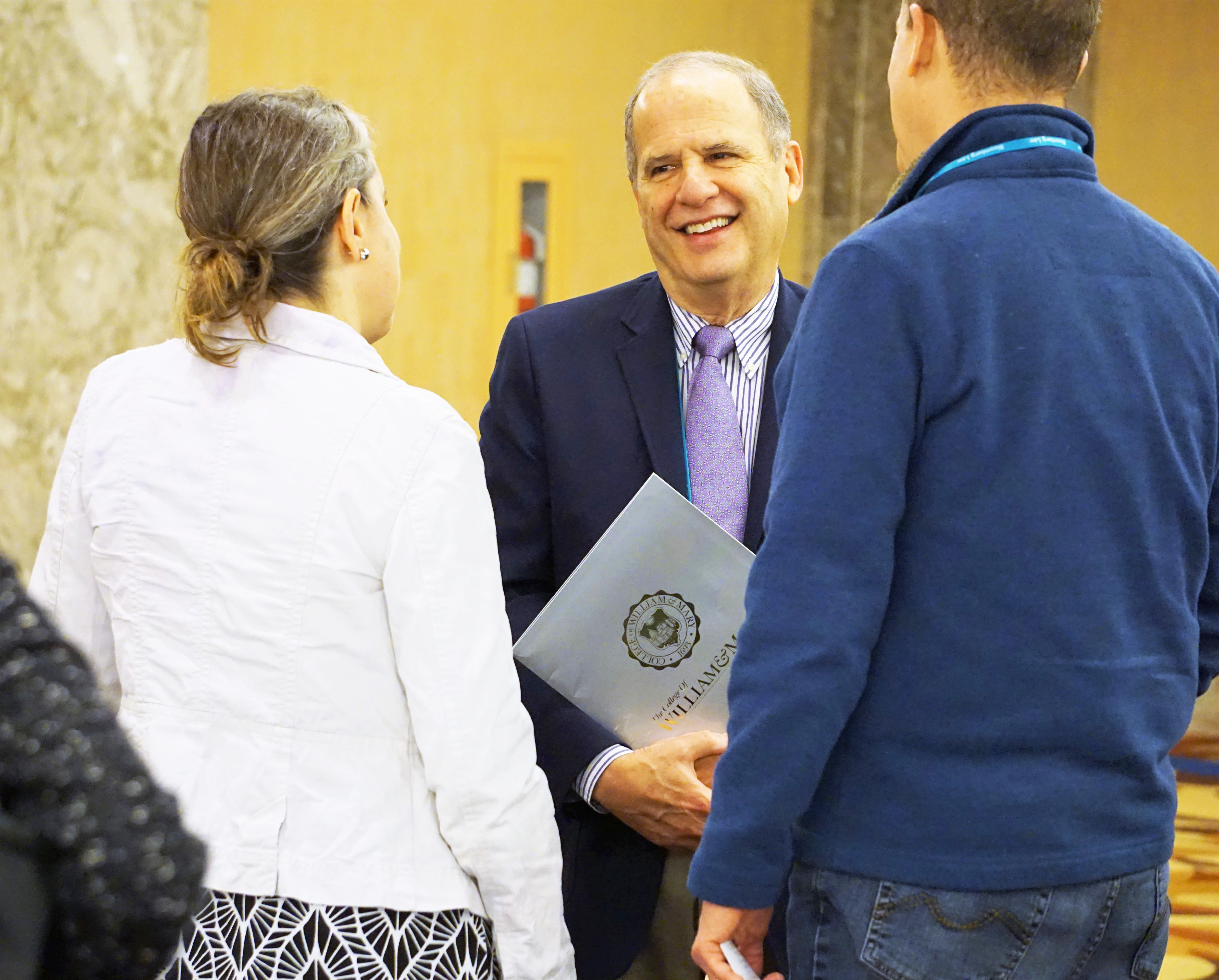 Paul Marcus, Haynes Professor of Law, William & Mary Law School, with first-time AALS Annual Meeting attendees at the 2017 Annual Meeting.