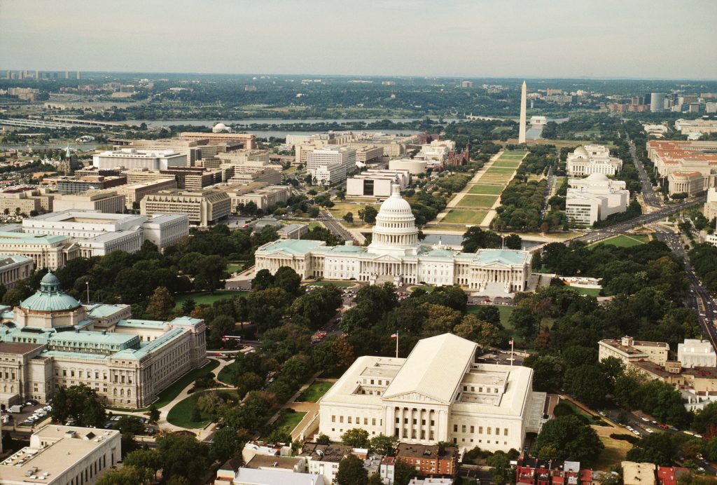 Aerial view Washington, DC