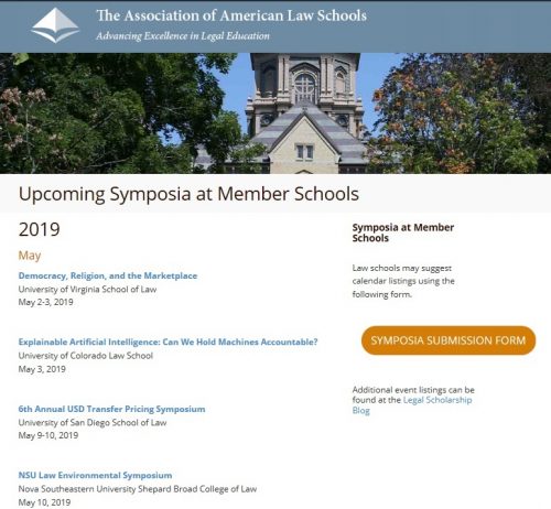 Law School Symposia website