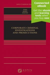 Book Cover - Corporate Criminal Investigations and Prosecutions